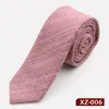 Cotton Neck tie 6cm solid men's 24 colors necktie Fashion cotton ties for Father's Day Men's business tie Christmas266L
