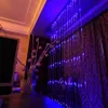 6X3M 3X3M Cascata Tenda Fata Luce Della Stringa Flusso D'acqua Meteor Shower Pioggia Luce el Ristorante Finestra Ghiacciolo Luce 220V-240V3421