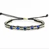 Wasserdichte bunte Wachsschnur geflochten Sommer Strand Evil Eye Charm Armband viele Auswahl Knoten Zugschnur Makramee verstellbar Schmuck Geschenk