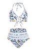 Wysoka Talia Bikini Designer Swimsuit Tassel Maillot De Bain Moda Striped Swimwear Rozszczepianie Seksowny Kostium Da Bagno Donna Kąpiel B5308
