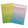 Glossy Marbling Pattern Aluminum Foil Zipper Package Bag Reclosable Flat Self seal Pouches Cosmatic Bag whole7064774