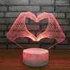 LED Acrylic Bed Custom 3D Small Night Lights Lights Heart Hand Dekorationer gåva för babyrumsljus USB LED Kids Lamp234D