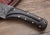 Drop Shipping Classic Outdoor Fixed Blade Jakt Kniv 9Cr18mov Hand Smidd blad Full Tang Ebony Handle Survival Rak Knivar