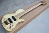 Factory Custom 5-string elektrische basgitaar met nek-thru-body, tumor fineer, esdoorn fingerboard, gouden hardwares, aanbieding aangepast