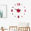 2019 Modern Design Rushed Quartz Zegary Mody Zegarki Lustrzane Naklejki DIY salon Dekoracje New Arrival 3D Real Big Wall Clock