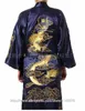 Hela kinesisk traditionell stil m L XL XXL-storlek Silk Satin Male Bathrobe Men's Dragon Embroidery Pyjama Home Night Cloth252o