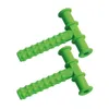 Tube à mâcher texturé vert Knobby T Tube à mâcher pour tout-petits anneau de dentition outil moteur oral pour enfants enfants atteints d'autisme TDAH orthophonie