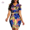 2020 Vestiti di inverno Delle Donne Dashiki Africa Abbigliamento Ankara Africano di Modo per Le Donne Più Il Formato Guaina Stampa Vestito wy5299