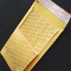 Emballage cadeau en gros 100 pcs/lot blanc/jaune papier Kraft sacs à bulles expéditeurs enveloppes rembourrées envoi petit antichoc 7/251