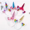 Barn Unicorn Hair Sticks Girls Cartoon Headbands Lovely Cute Beautifull Party Cosplay Frisör Dekoration 5 Style HHA570