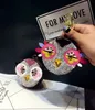 Keychain Cute Diamond Love Bird Coin Purse Creative Cartoon Old Flower Bag Key Chain Ornament Female Car Keychains MA25A