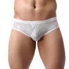 Venda Quente Moda Mens Confortável Underwear Lace Respirável Esporte Sexy Shorts Boxer Lace Underpants Homens Novo