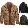 ZOGAA Winter Herren Jacke Mäntel Pelz Gefüttert Warm Outdoor Pilot Air Mantel Force Army Jacke Baumwolle M-6XL