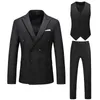 Men's Suits & Blazers 3 Piece Royal Blue Suit Men Yellow Black White Red Purple Wedding For Double Breasted Office Formal Dre265u