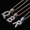 14K Nom personnalisé Lettre Pendentif Collier Collier Combo Nom Logo Marks Lettres Conçu Pendentif créatif Colliers de tennis 24 pouces