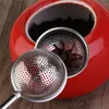 Ny Tea Infuser Rostfritt Stål Tekanna TeasTrainer Ball Shape Push Style Teinfuser Mesh Filter Reusable Metal Tool Tillbehör