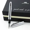 Fountain Penns 1 st rostfritt stål penna 0,5 mm iridium nib färg för att skriva julkontorskontor leveranser 1