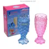 Espetacular Cor Mermaid Cup Set Cristal Juice Dragon Scale Glass