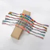 Плетеной плетеный браслет ретро -богемный браслет ручной ниток Boho Multi -Color String Bord Hippie Friends Bracelets6213704