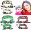 Multi Cores Mãe do bebê Coelho headbands bolinhas Flores impressão filhos Cabelo acessórios de moda filhos adoráveis ​​arco bebê Pai hairband