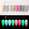 Nail chiodo 3D strass in cristallo luminosa gemme brillano al buio fai da te decorazione di arte di colori misti per la scelta