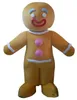 2019 fabriksuttag gingerbread man tecknad maskot kostym fancy party klänning halloween kostymer vuxen storlek