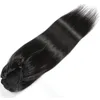 Indiano 100% coda di cavallo capelli umani lisci estensioni dei capelli di visone 100 g lisci come la seta coda di cavallo 8-24 pollici nero naturale