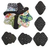 L Flower Printed Washable Pad Cloth Menstrual Pads Reusable Bamboo Washable Sanitary Napkins The Absorbent Reusable Panty Liners
