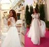 2020 Papilio A Line Wedding Dresses Jewel Sleeveless Beads Appliques Tulle Wedding Dresses Sweep Train Vestidos De Novia