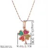 Klassieke 18K rose vergulde mode klavers vrouwen kettingen oorbellen sieraden sets echte Oostenrijkse kristallen juwelen voor vrouwen