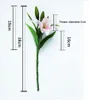 Fake Flower Bouquet Supply Simulation Lily for Lady Gift Artificial Large Lily Romantic Flower Lily Branch for Home Shop Decoration GB140