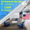 SUNWAY-CN, Shop light Cooler Door LED Tube Intégré 4FT 8FT LED T8 72W 120W LED Tube Light D / V Forme Tubes Fluorescents Lumières