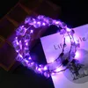 LED Luminous Hiarbands Grinaldas Flow Flower Crown Crianças brilhantes Garland Brinquedos Crown Brinquedos Acessórios para o Night Night Mercado Hha401