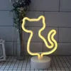 Brelong Led Neon Night Light Flamingo Unicorn Moon Angel Party DECORAZIONE DELLA CAMERA DELLA CAMERA DECORAZIONE A HOME339O