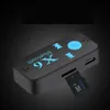 Adaptateur récepteur de musique Bluetooth X6 pour voiture, Jack 3.5mm, Kit mains libres sans fil, fonction lecteur de carte TF, paquet blanc poire, 50 pièces/lot