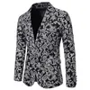 Blazer Masculino Blazer Dourado Brilhante Paisley Blazer Masculino DJ Club Bar Festa Terno Jaqueta Palco Cantor Traje Homme Casamento Tuxede Blazers1232P