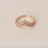 Partihandel-Princess Wish Ring 925 Sterling Silver med Original Box Plated Rose Gold CZ Diamant Hög kvalitet för damer Pandora Elegant Ring