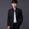 Erkekler Suit Set Çin Tunik Suits Yaka Klasik Elegance Suit Blazer Marka Tasarım İş Örgün Erkek Pamuk Setleri Standı