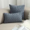 Suede Woven Cushion Cover Blue Rectangular Cojines Green Chaise Lounge Kasta kuddehus Gul heminredning