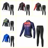 Merida equipe ciclismo mangas compridas jersey bib calças conjuntos de alta qualidade homens mtb roupas de bicicleta maillot ciclismo u120907