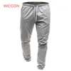 Dropshipping Mężczyźni Joggers Elastyczna Talia Długie Spodnie 2018 Moda Casual Solid Color Fitness Workout Spodnie dresowe Wiosenne