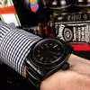Nuovo orologio da uomo nero di alta qualità Gulf M79230dk-0008 Movimento automatico Quadrante 42 mm Cinturino in acciaio inossidabile 316 Orologio da uomo elegante