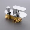 Brushed Gold Bathroom Shower Set 8-10Inch Rianfall Shower Head Faucet Wall Mounted Shower Arm Mixer Diverter