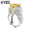 Wholesale-European and American Silver Ring Deluxe Owl Zircon Color Ring Owl Seiko Ring