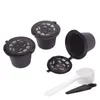 3 pz/set filtro per caffè riutilizzabile per capsule di caffè 20ml per Nespresso con spazzola per la pulizia del cucchiaio di plastica accessori per utensili da cucina