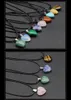 Multicolor natuursteen ketting Crystal hart-vormige charme hanger mode hot creatieve vrouwen mannen sieraden ontwerper ketting beste cadeau