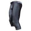 Pantaloni da basket imbottiti da uomo con ginocchiere per uomo Leggings a compressione 3/4 Girdle Training