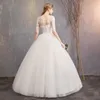 Wedding Dress Fashion Slim White A Line Lace Applique Long Sleeves Custom Made Beautiful Fashion Sexy Wedding Dress