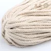 Färgglad bomullsned Natural Beige Twisted Cord Rope Craft Macrame String Diy Hem Dekorativt flätat material 5mm*100yard