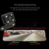 Auto achteraanzicht camera's parkeersensoren Full HD 1080P DVR Camera 4.3 inch Automobile Data Recorder Achteruitkijkspiegel Dash Digital Video Dual Le